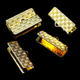 Fermoir - À clipser plaqué or 19 x 10 mm (2 pces)