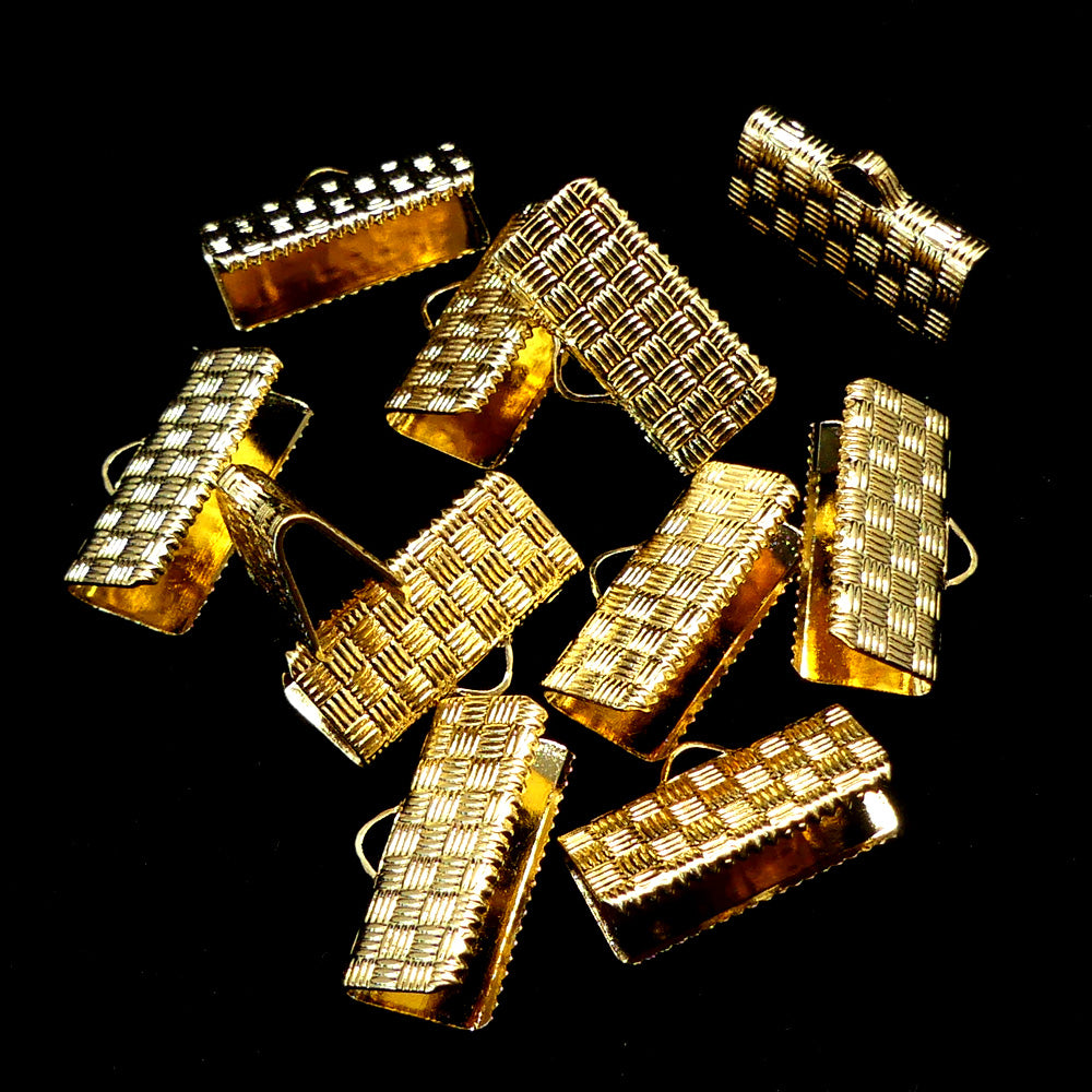 Fermoir - À clipser plaqué or 17 x 10 mm (2 pces)