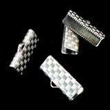 Fermoir - À clipser plaqué argent 19 x 10 mm (2 pces)