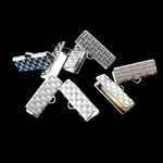 Fermoir - À clipser plaqué argent 19 x 10 mm (2 pces)