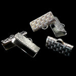 Fermoir - À clipser plaqué argent 17 x 10 mm (2 pces)