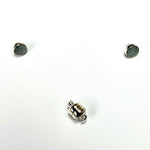 Fermoirs magnétiques en laiton ovale - Couleur argentée (1 pièce)