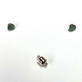 Fermoirs magnétiques en laiton ovale - Couleur argentée (1 pièce)