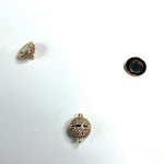 Fermoir magnétique en laiton avec zircone cubique (1 pce)