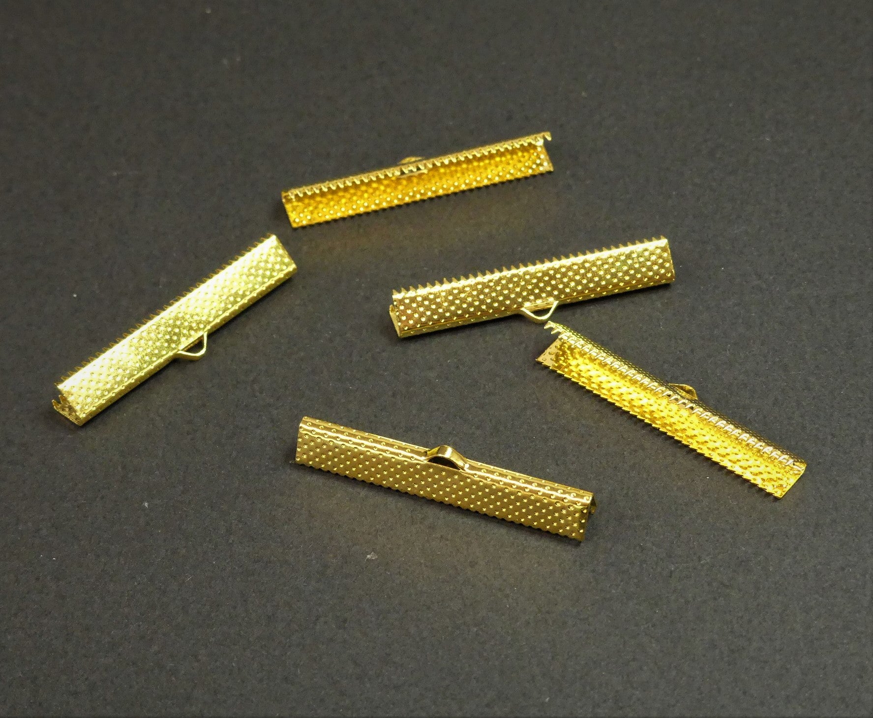 Ruban de fer - embouts à écraser - Or  (1pce)