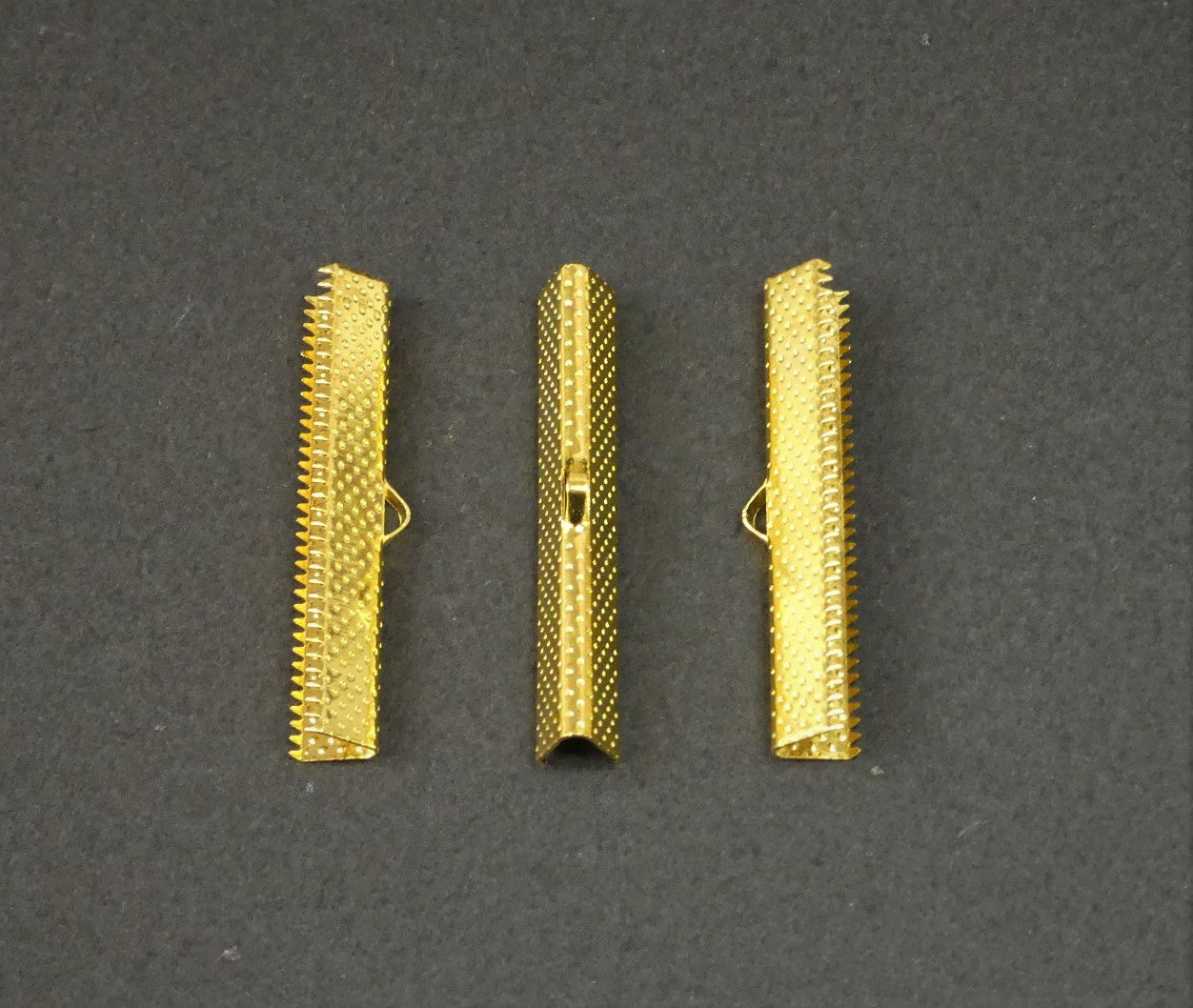 Ruban de fer - embouts à écraser - Or  (1pce)