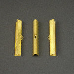 Ruban de fer - embouts à écraser - Or  (1pce)