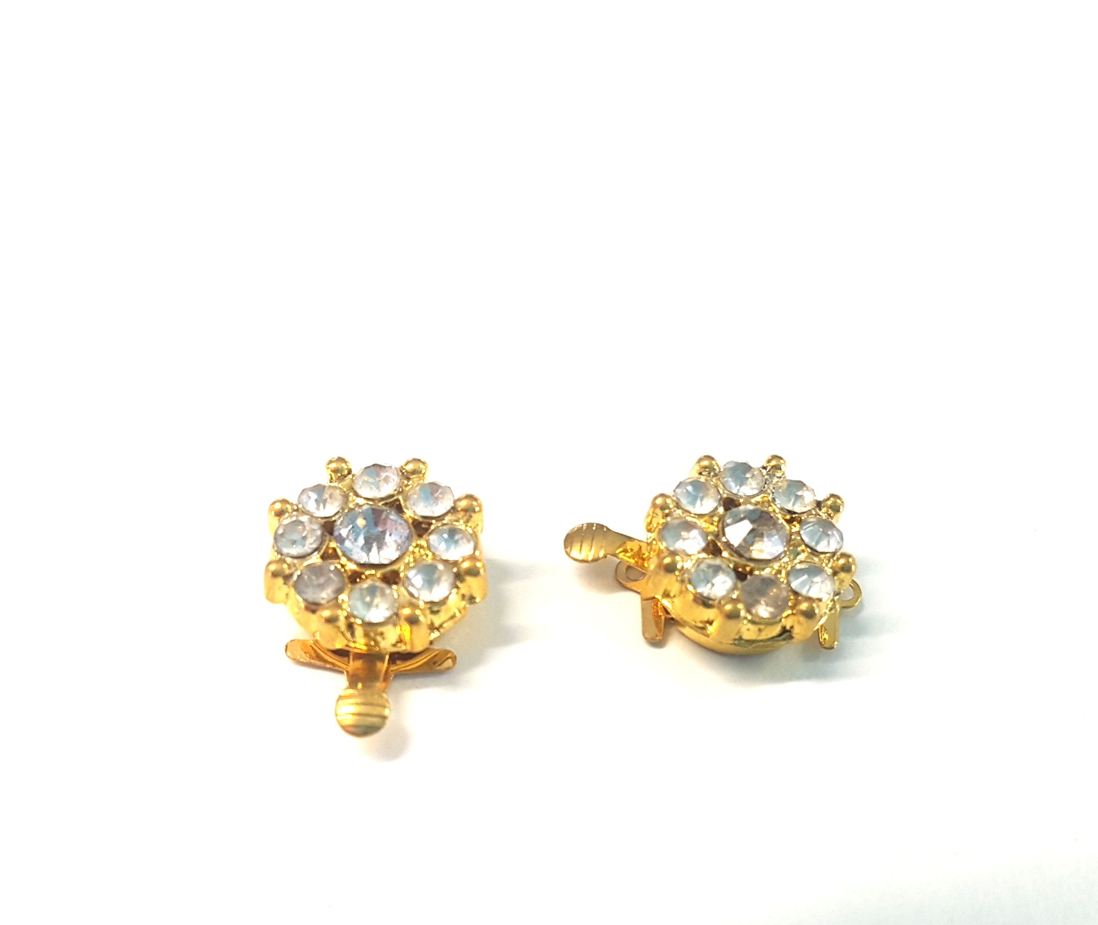 Fermoir Clip Doré - motif floral (1 pce)