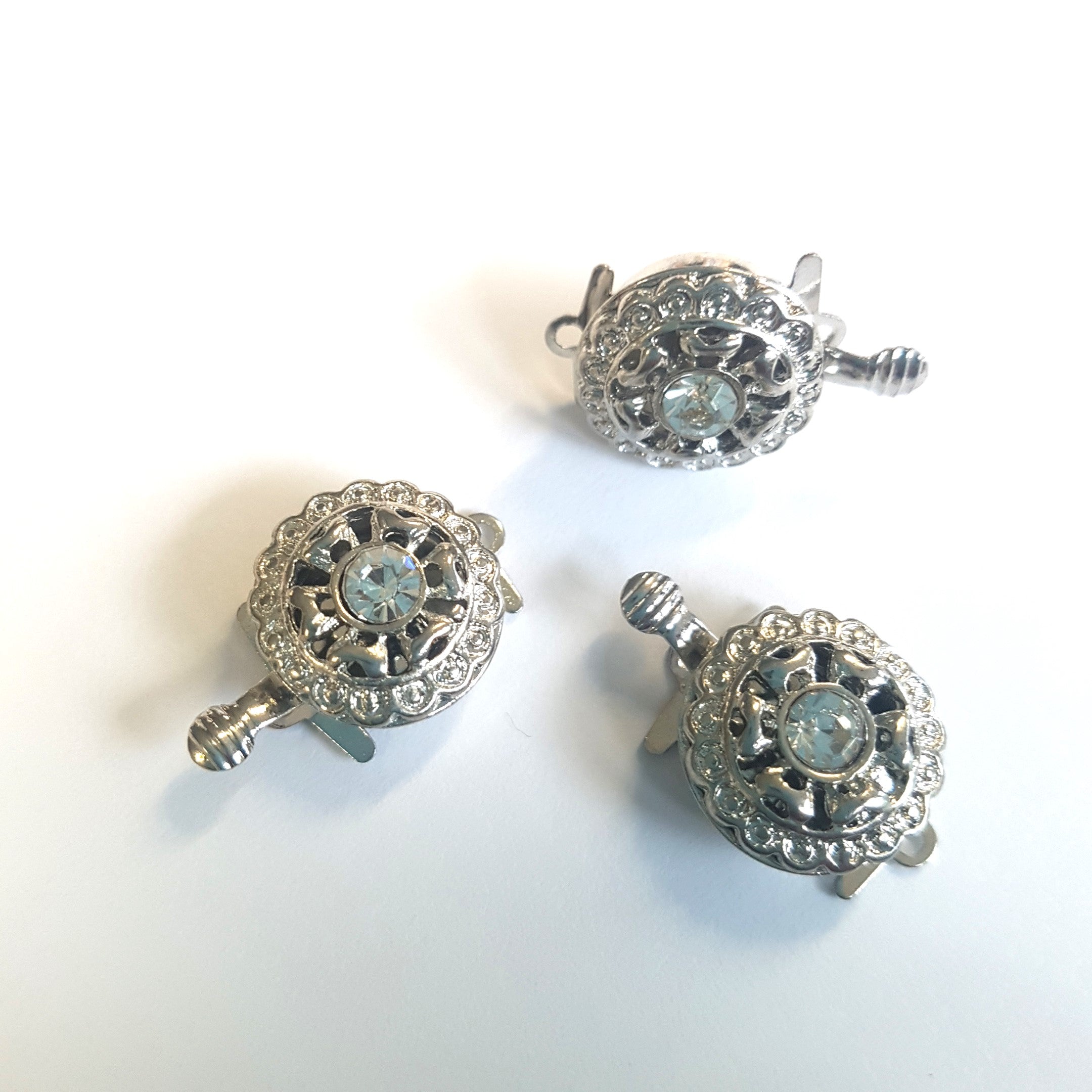 Fermoir - Clip - motif "Fleur & 1perle " (1 pce)