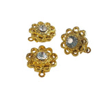 Fermoir - Clip - motif "Fleur et Perle centrale" (1 pce)
