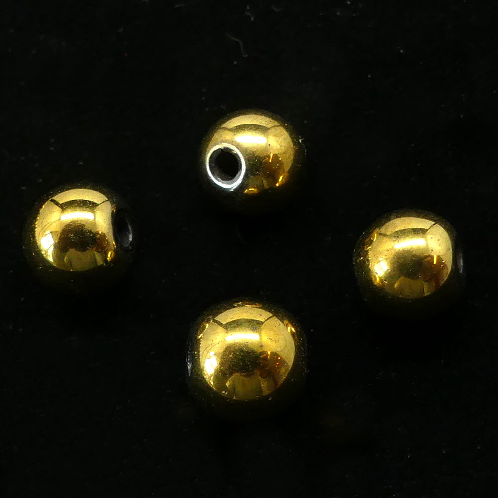 Ronde 8 - Hematite Synthétique Or (10 pces)