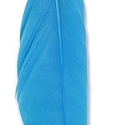 Pendentif en plumes d'oie bleu (1 pce)