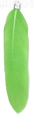Pendentif en plumes d'oie vert (1 pce)