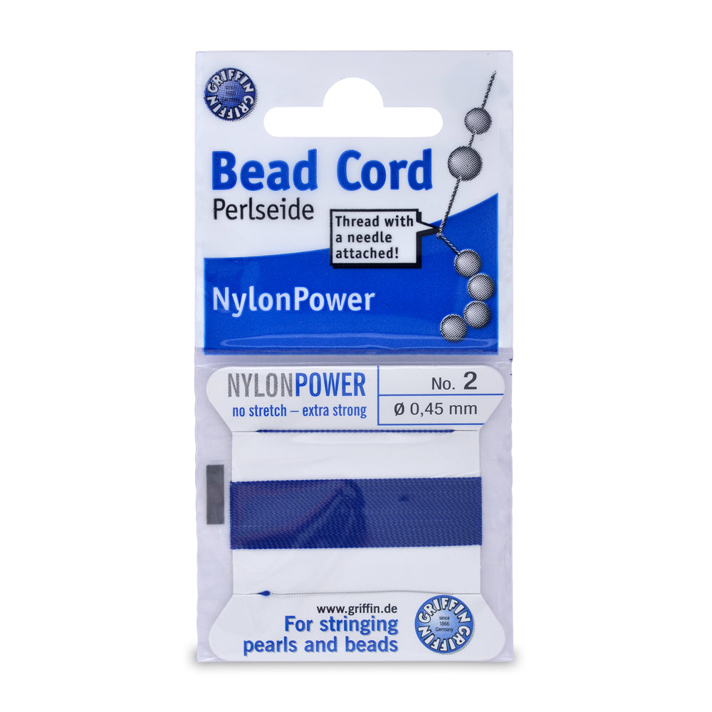 Fil - Aiguille incorporée Dark Blue nylon power  (à la pièce)