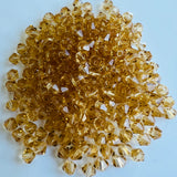 Perle de verre à facettes 4mm - Jaune Topaze (25 pces)