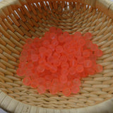 Perle de verre ronde givrée transparente 8 - Lightsalmon (10pces)