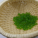 Perle de verre ronde givrée transparente 8 - Limevert Dépoli (10pces)