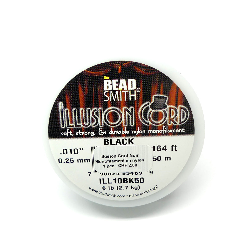 Fil Illusion Cord Noir ø 0.25 mm 