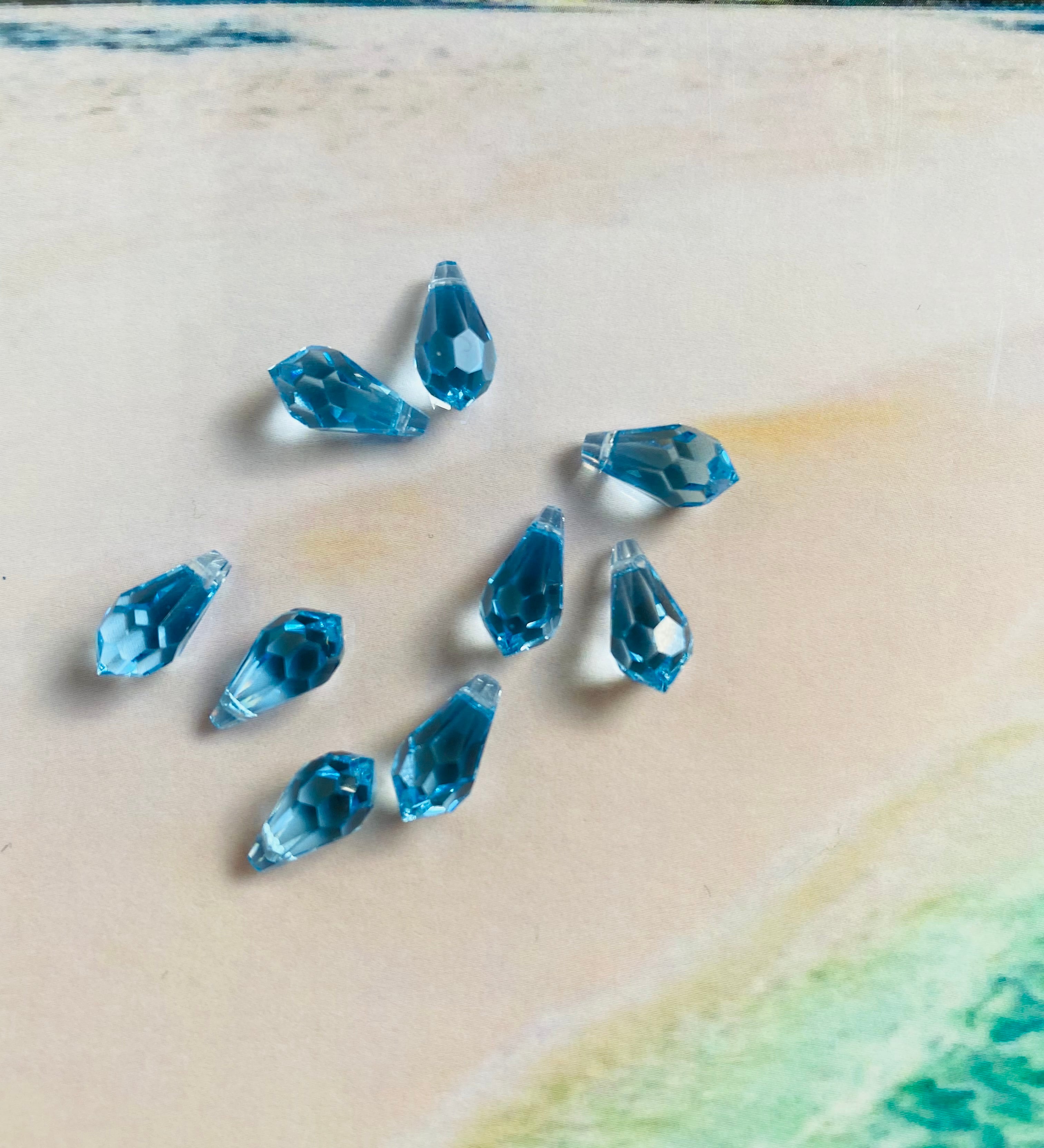 Goutte 11 - Aquamarine (3 pces)