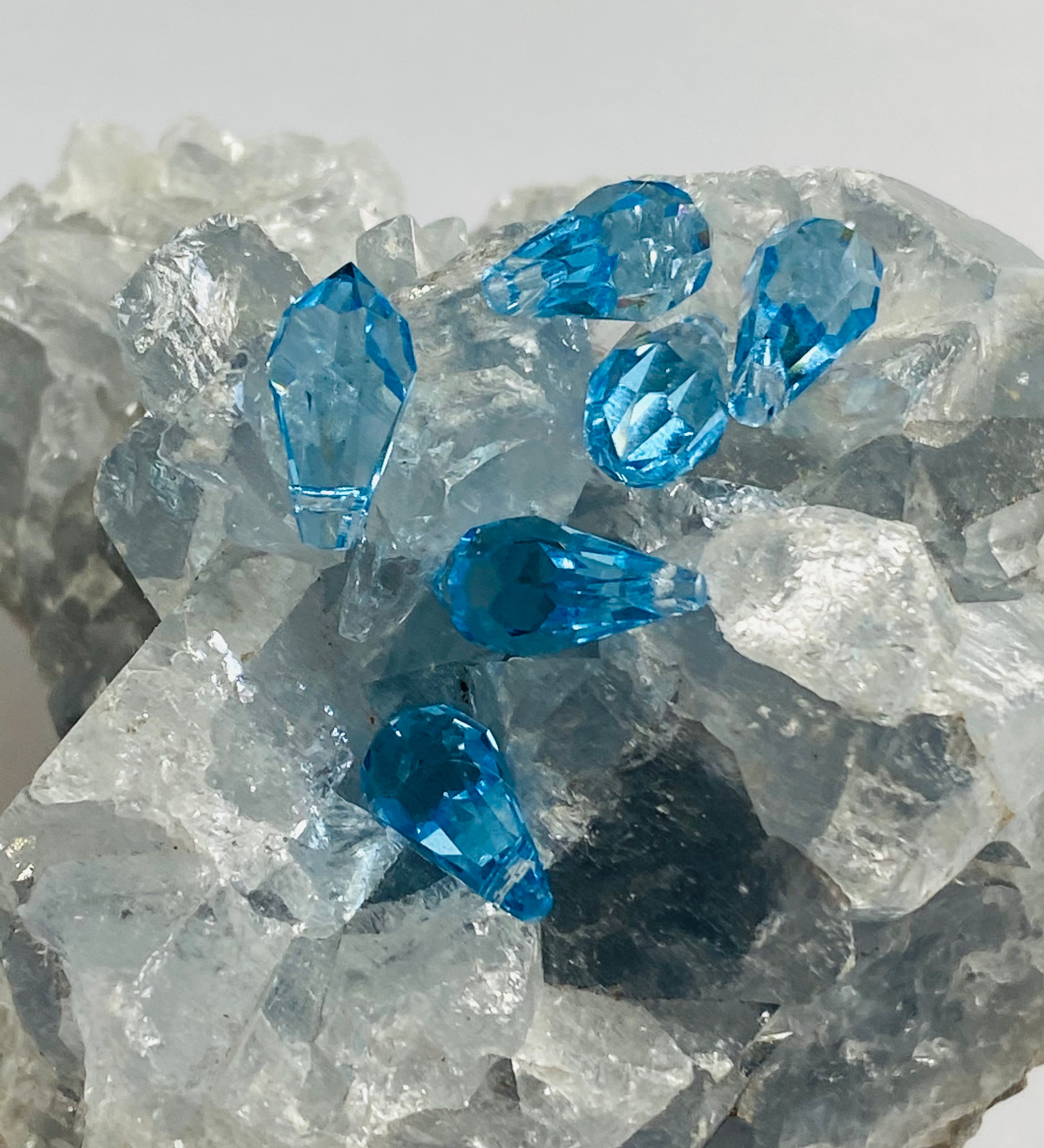 Goutte 11 - Aquamarine (3 pces)