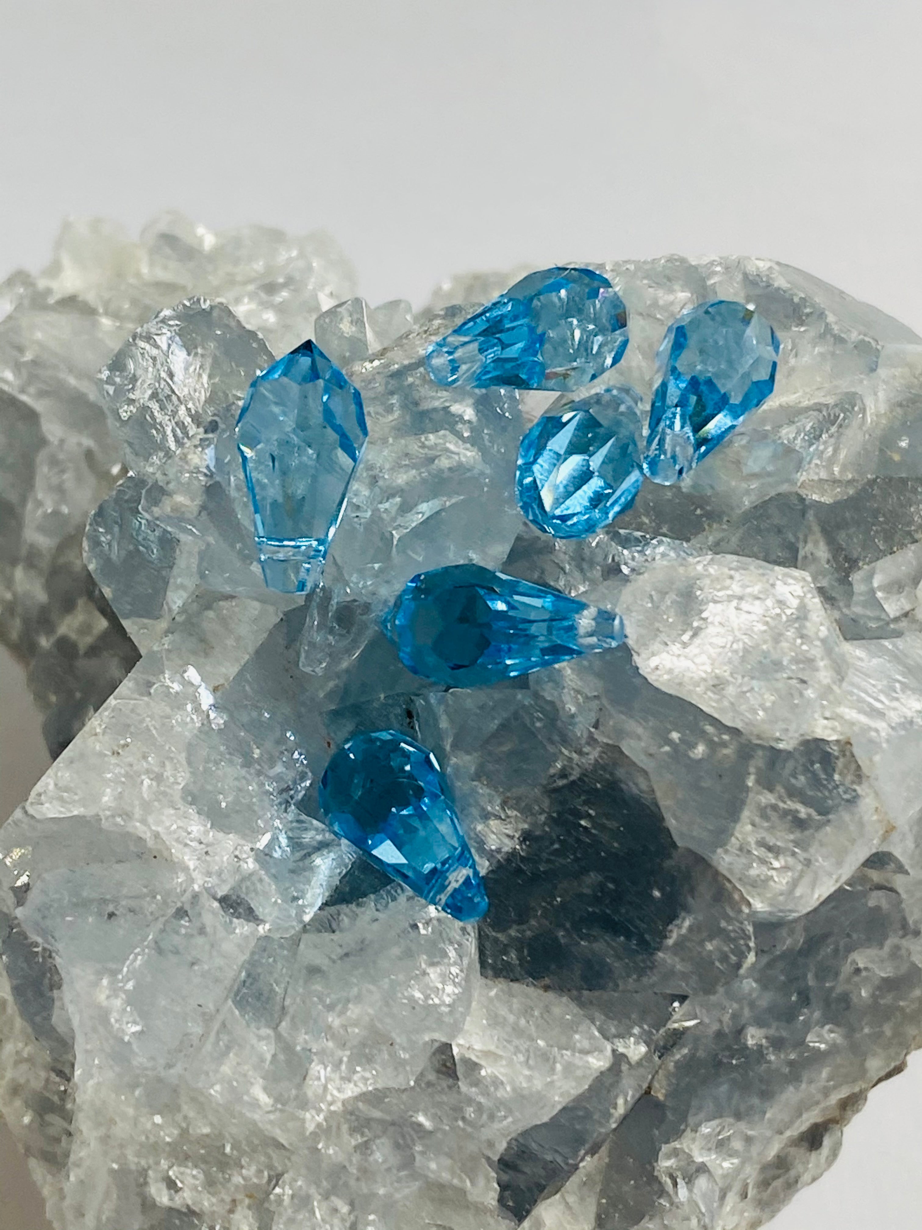 Goutte 11 - Aquamarine (3 pces)