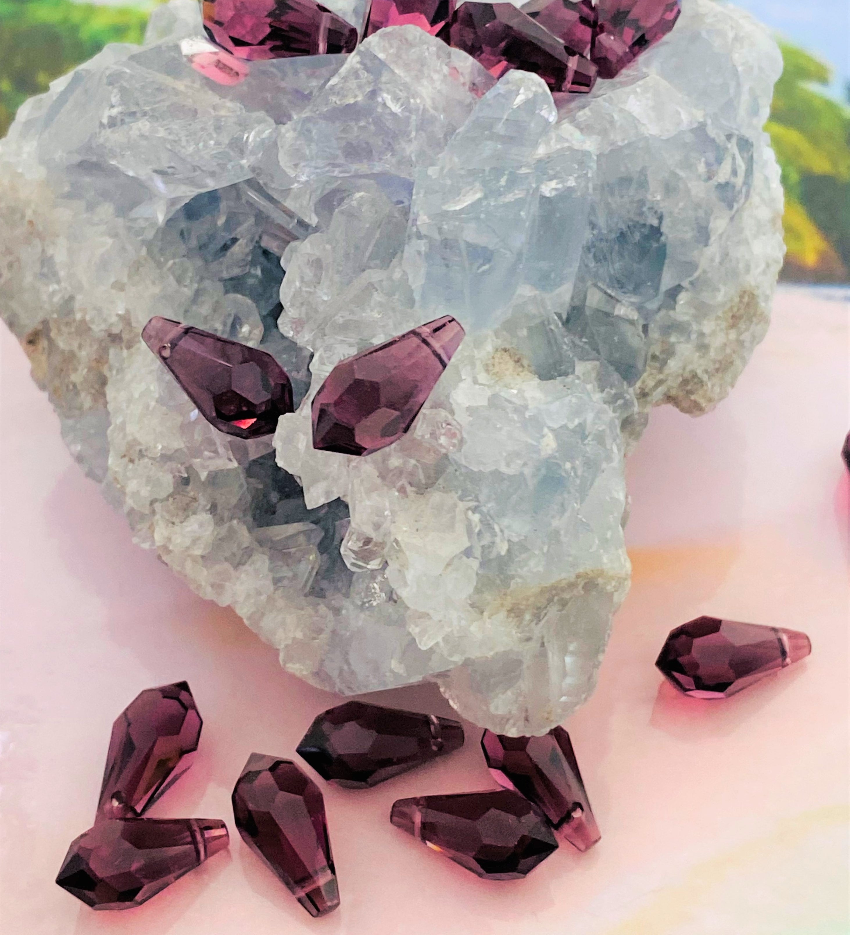 Goutte 13 - Amethyst  (2 pces)