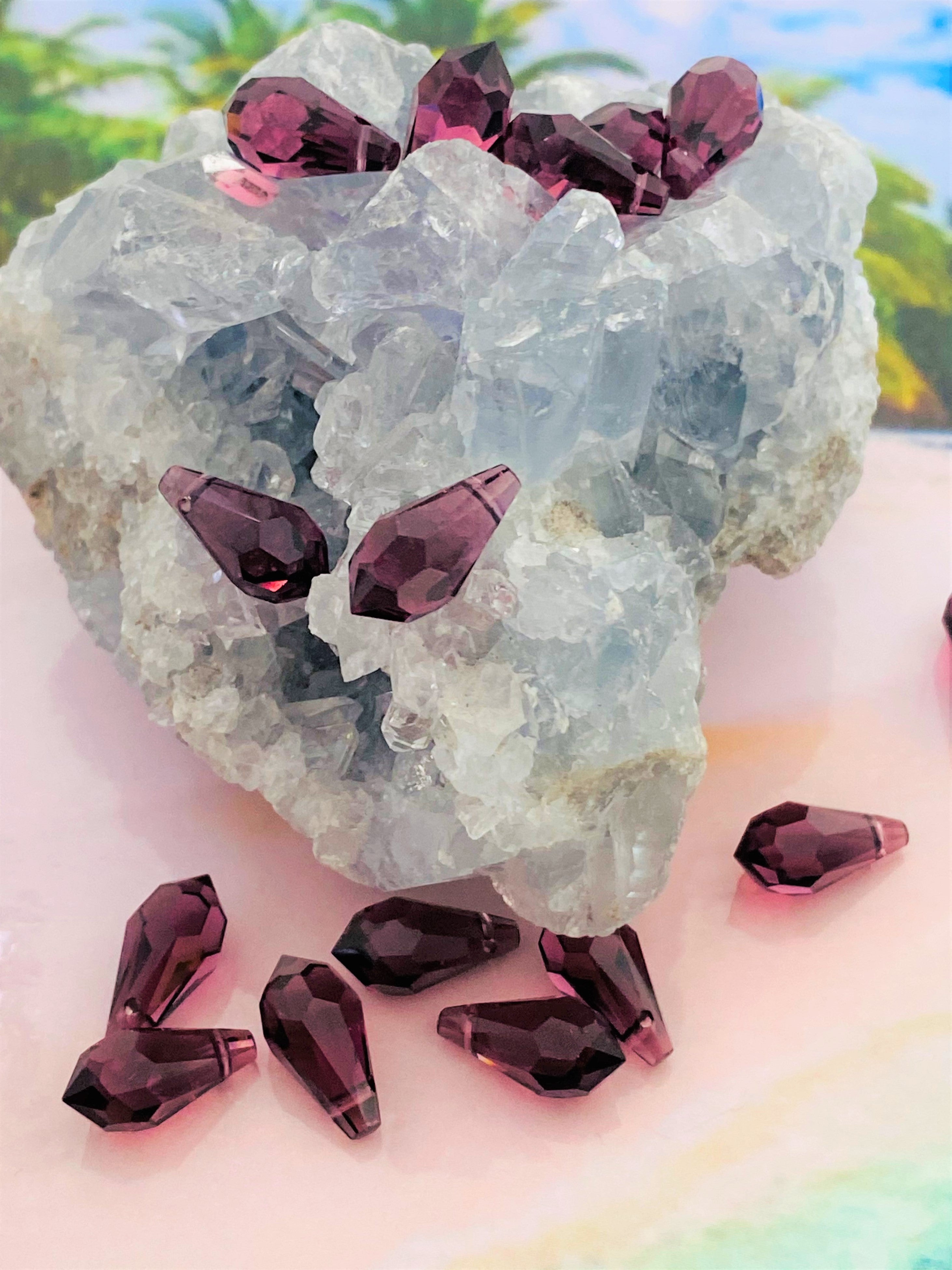 Goutte 13 - Amethyst  (2 pces)