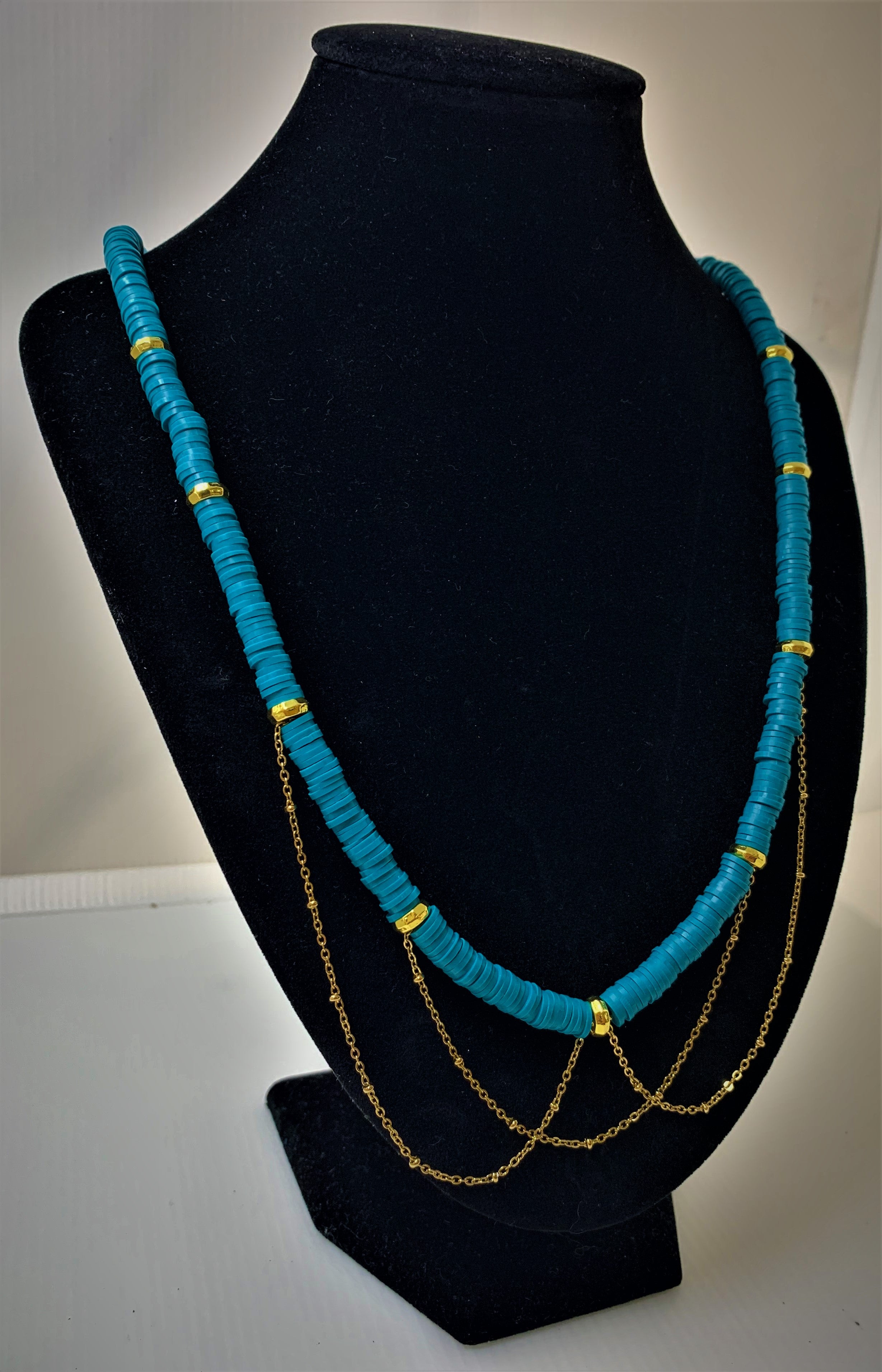 Perles Heishi -  Steelblue (5 g ~100 Pces)