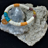 Perles Heishi - Jaune Moutarde  (5 g ~100 Pces)