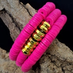 Perles Heishi  - Camélia (5 g ~100 pces)