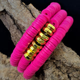 Perles Heishi  - Camélia (5 g ~100 pces)