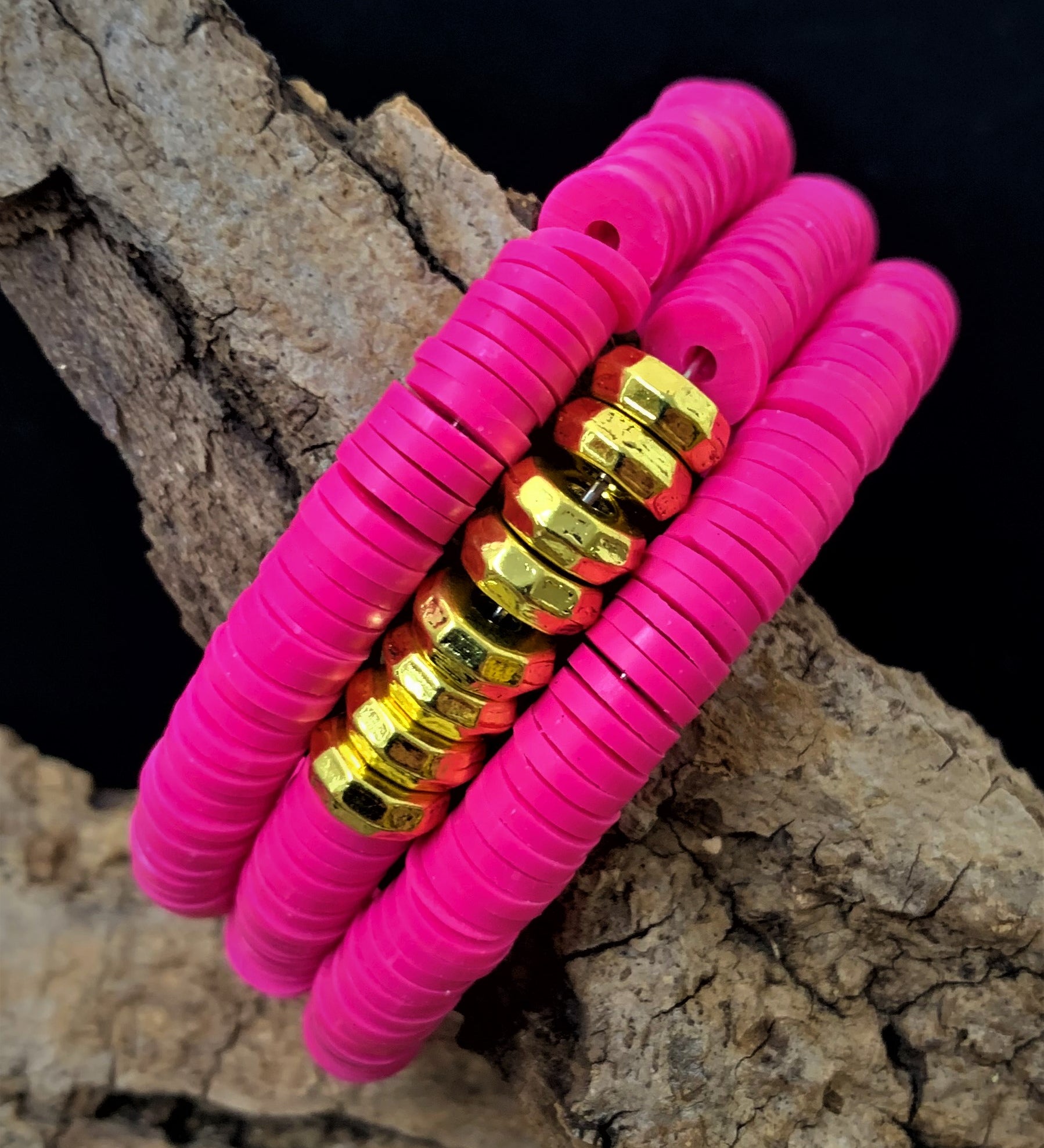 Perles Heishi  - Camélia (5 g ~100 pces)