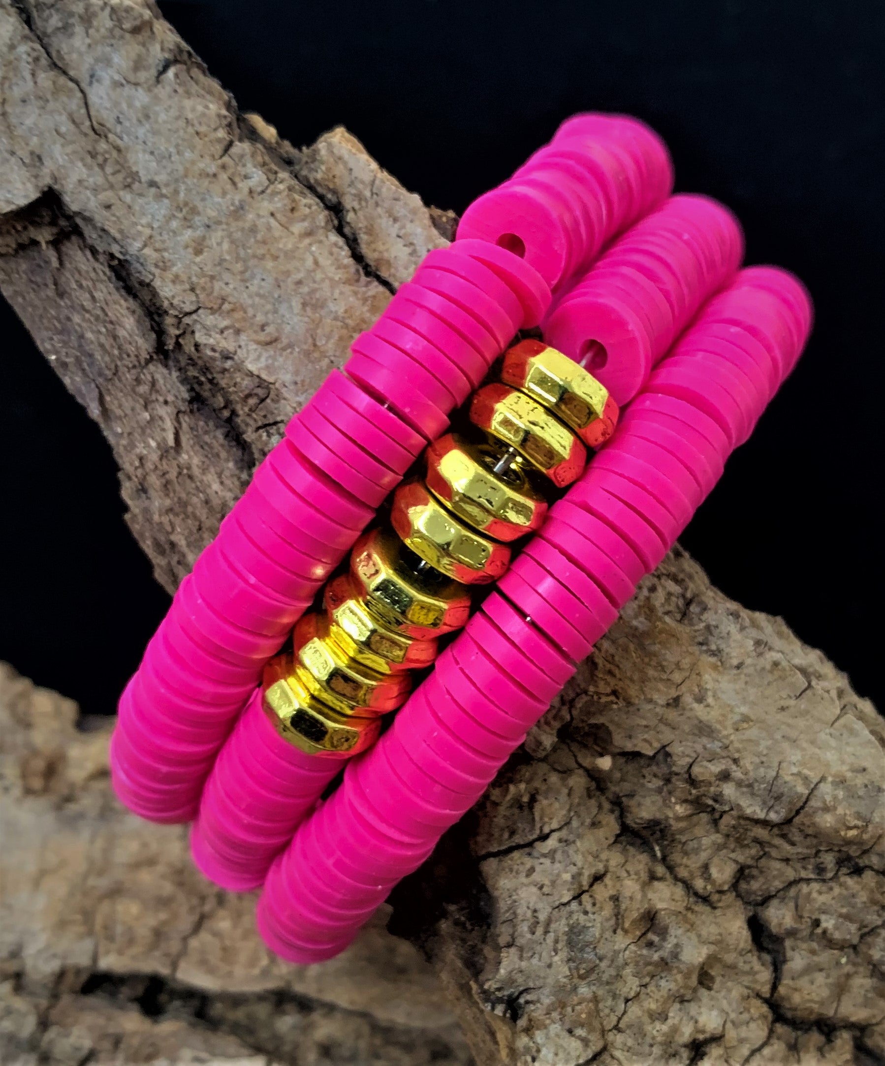 Perles Heishi  - Camélia (5 g ~100 pces)