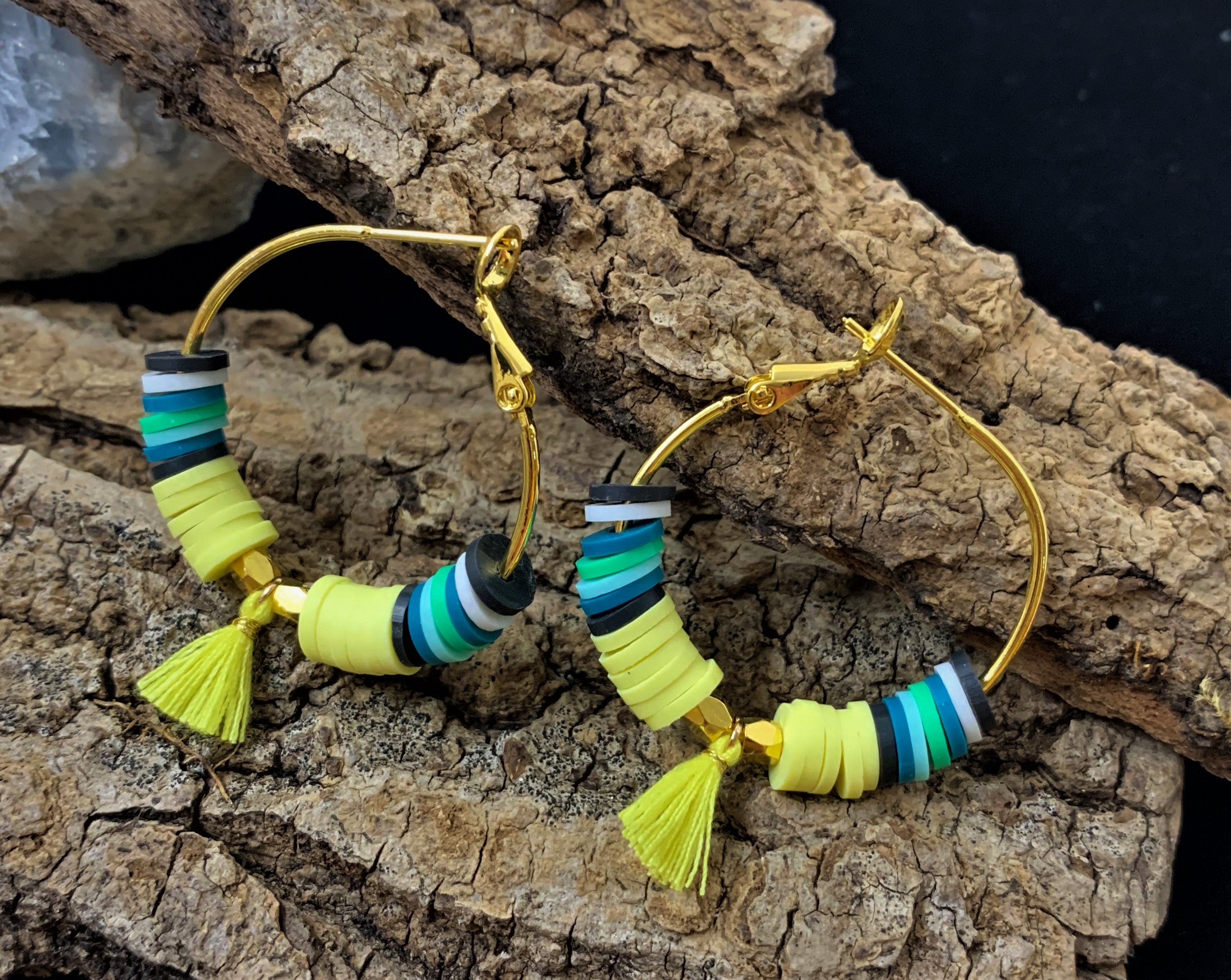 Perles Heishi - Champagne Jaune (5 g ~100 pces)