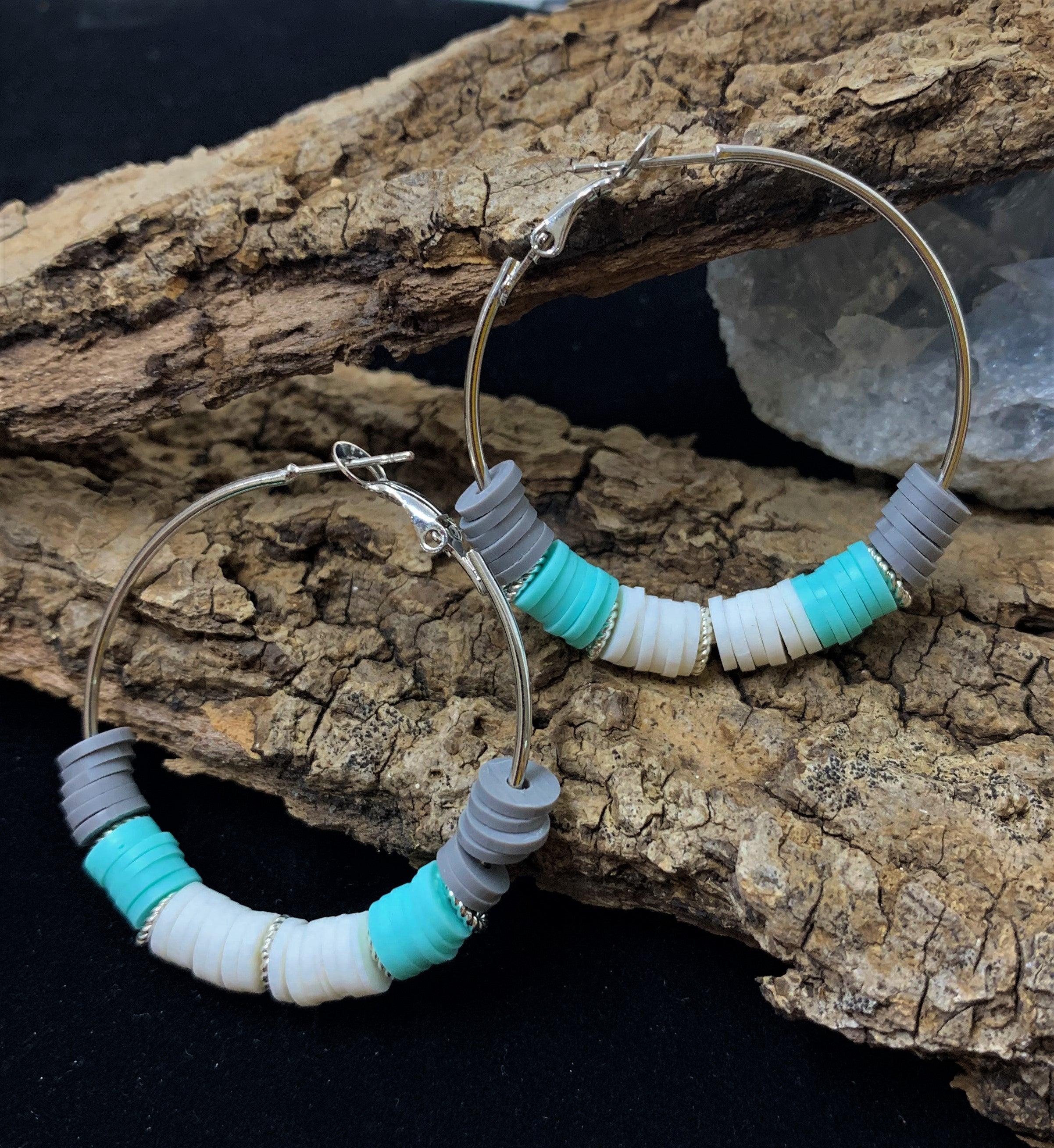 Perles Heishi -  Gris (5 g ~100 Pces)