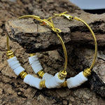 Perles Heishi - Blanc (5 g ~100 pces)