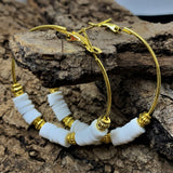 Perles Heishi - Blanc (5 g ~100 pces)