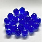 Ronde 8 - Jade blanc naturel, teinte, bleu foncé (10pces) 