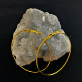 Boucles d'oreille créole dorée (paire)