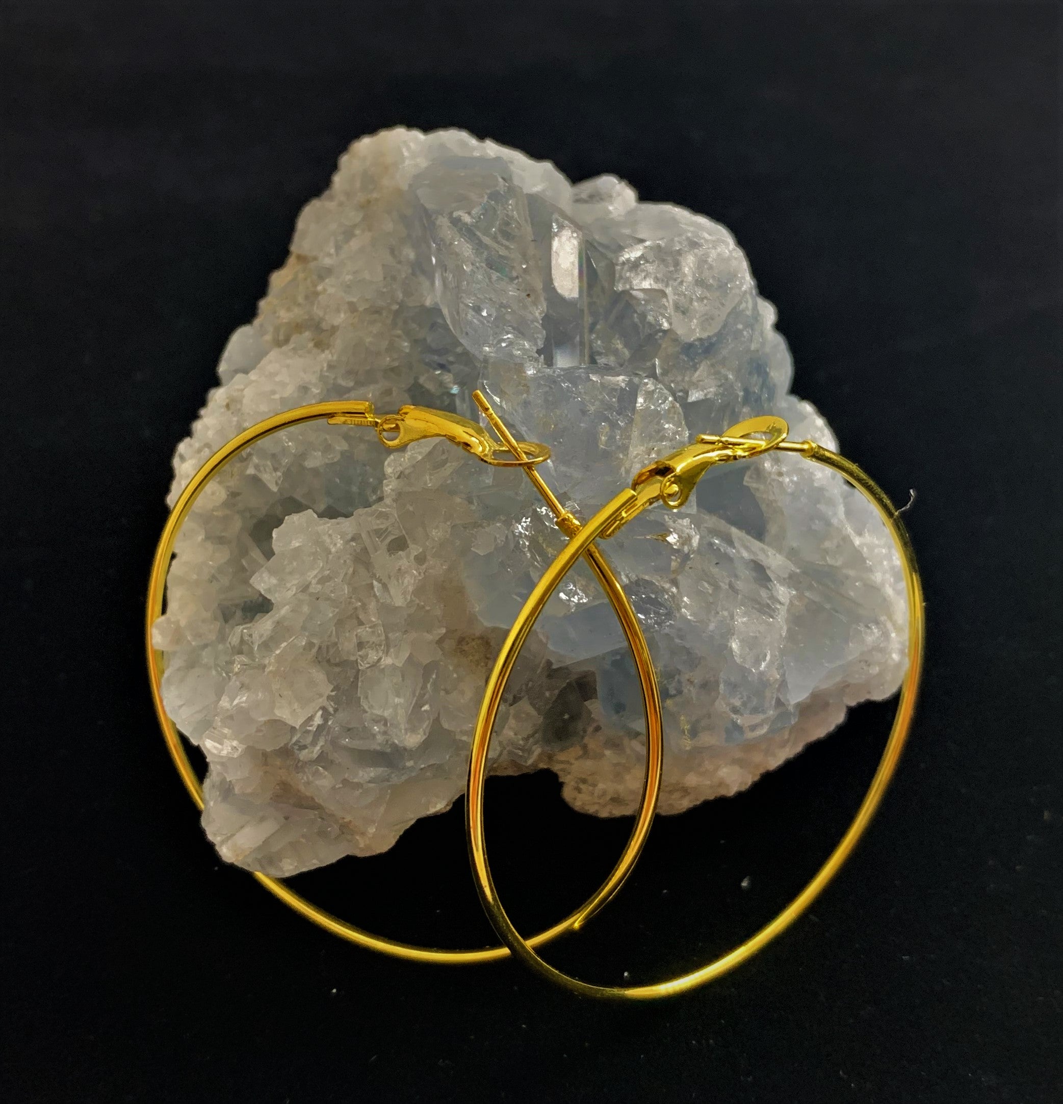 Boucles d'oreille créole dorée (paire)