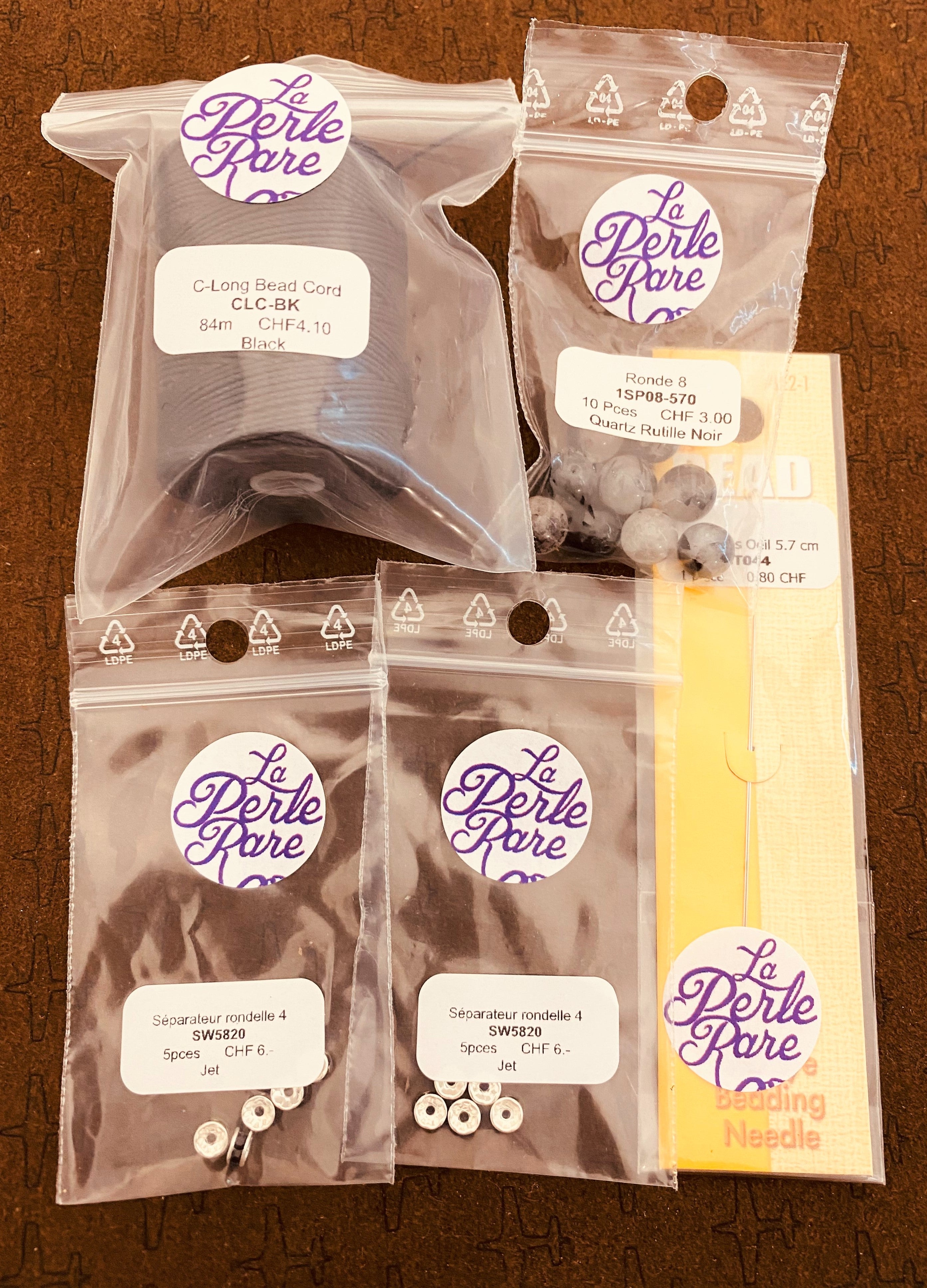 Ronde 8 - Quartz Rutile Noir (10 pces)