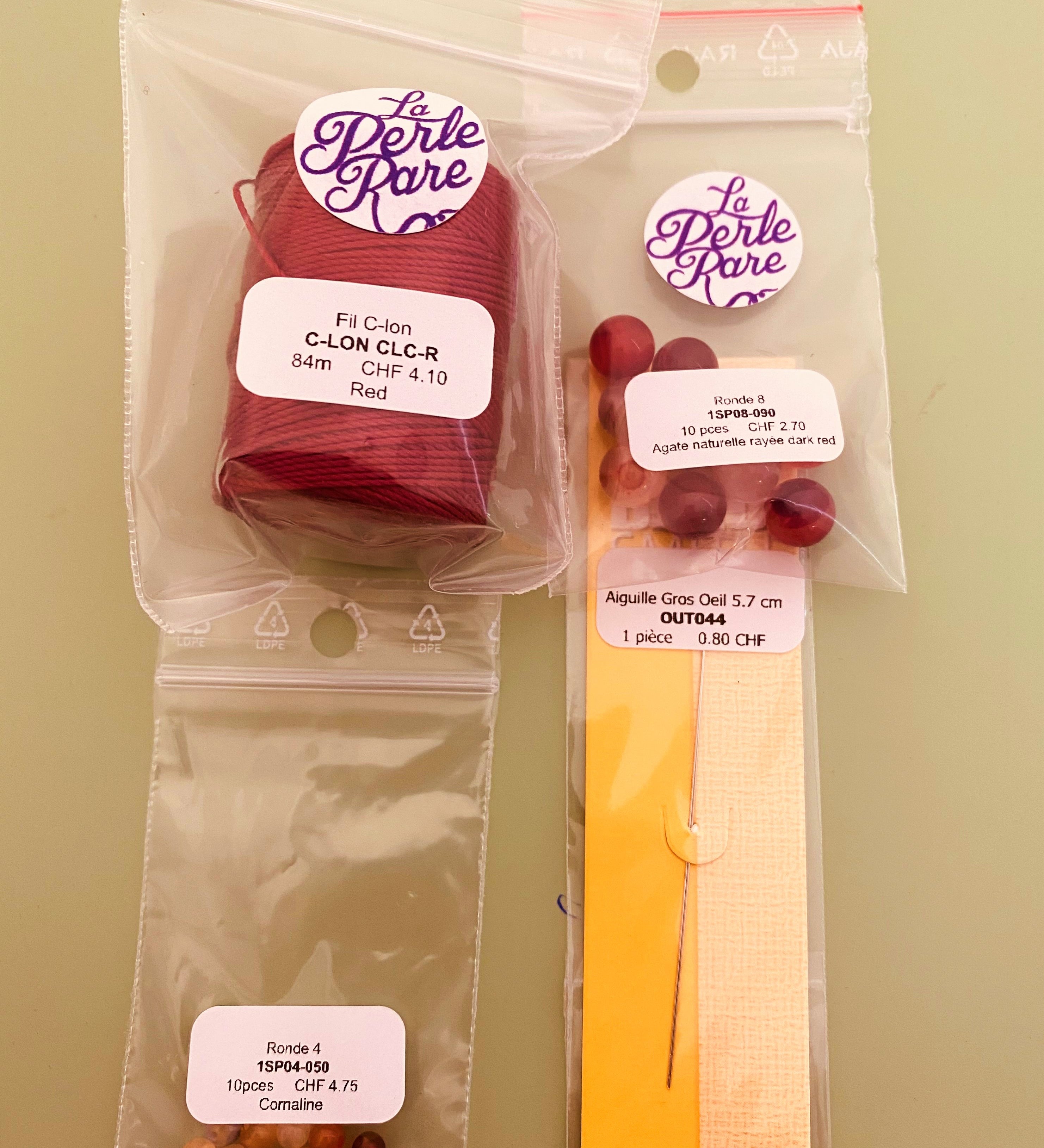 Ronde 8 - Agate Naturelle Rayée rouge foncé (10 pces)