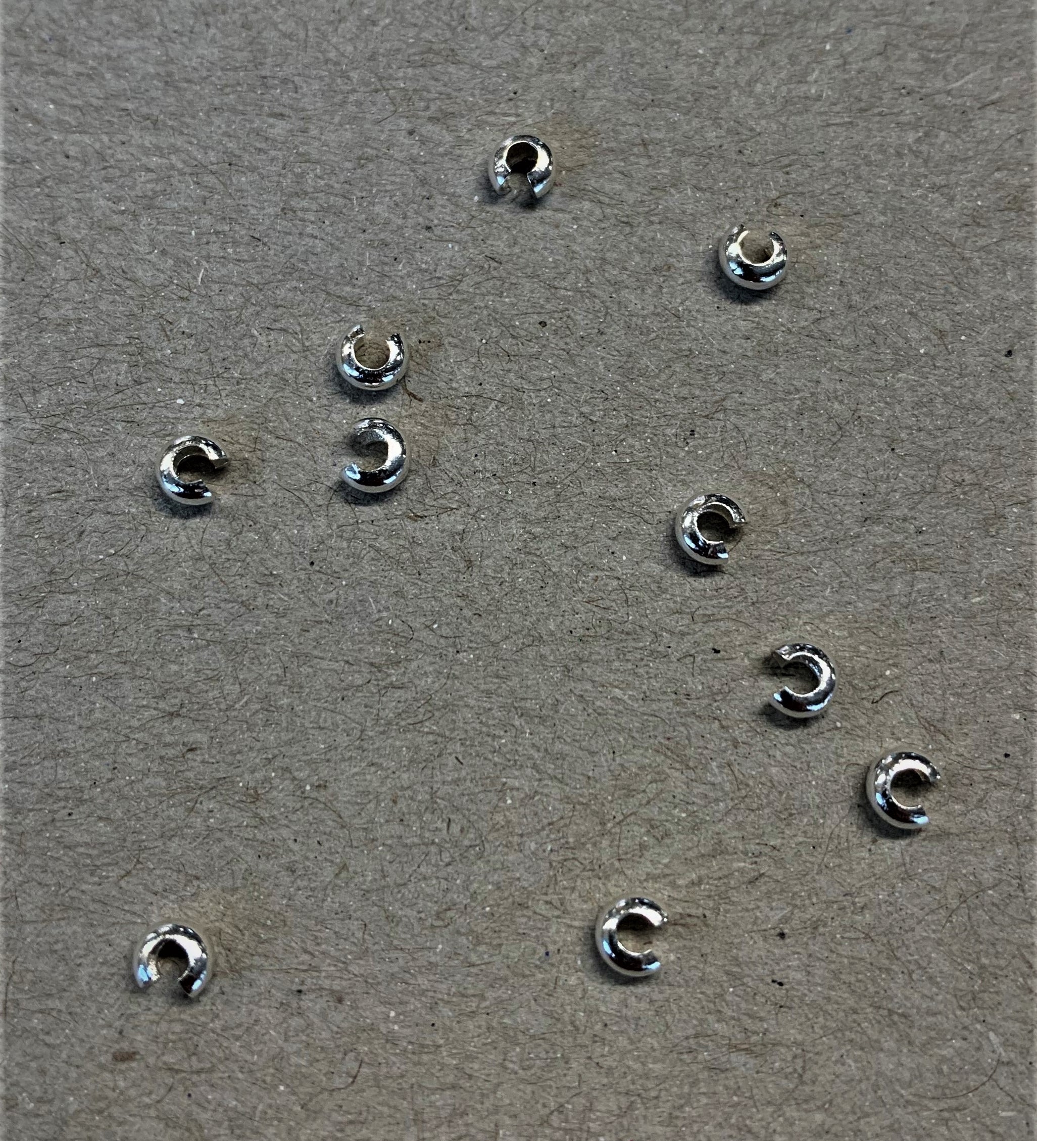 Cache nœud 3 mm  - Argent sterling (2 pces)