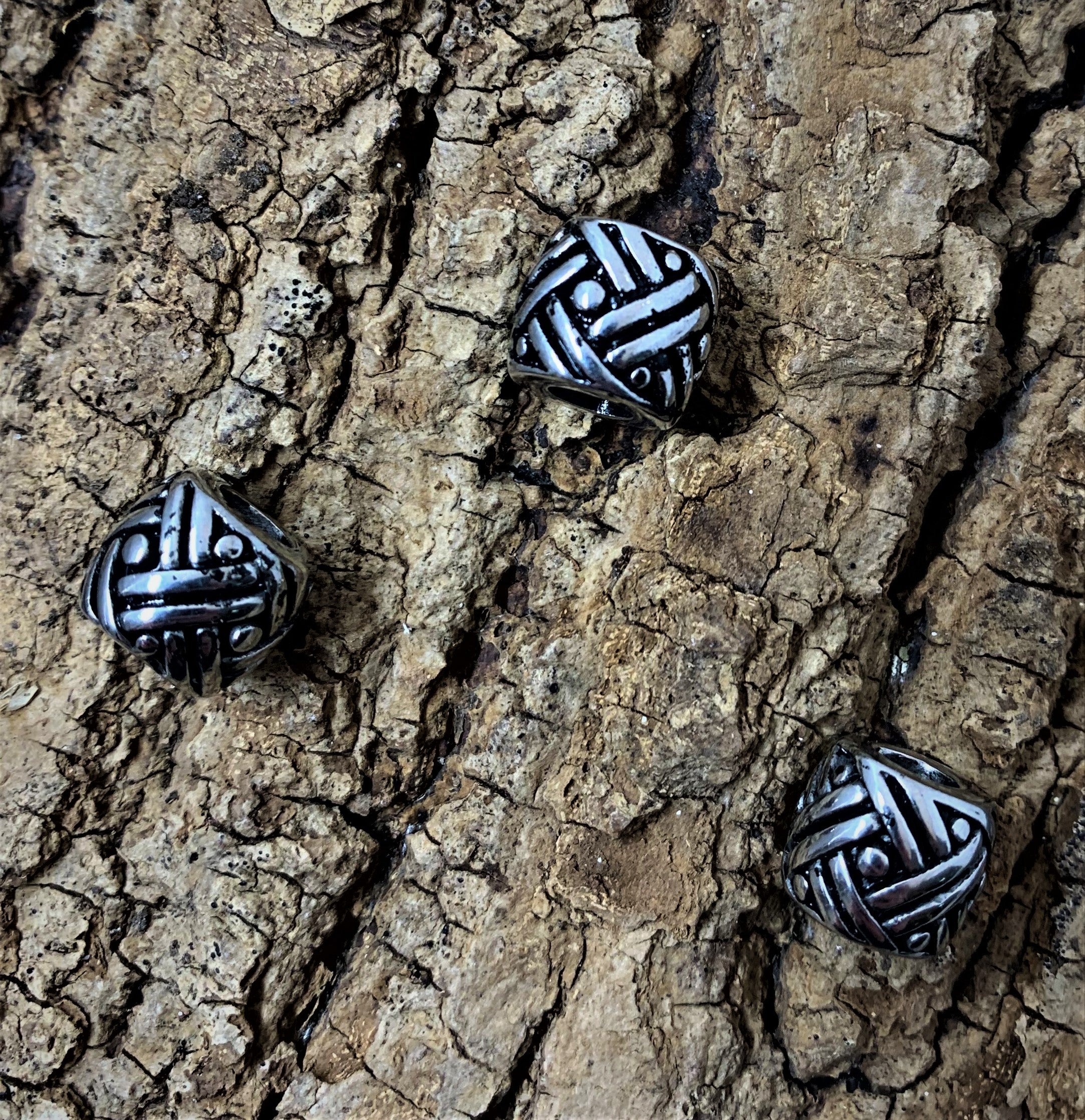 Perles - baril en argent antique