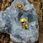 Perle crâne - doré (1 pce)