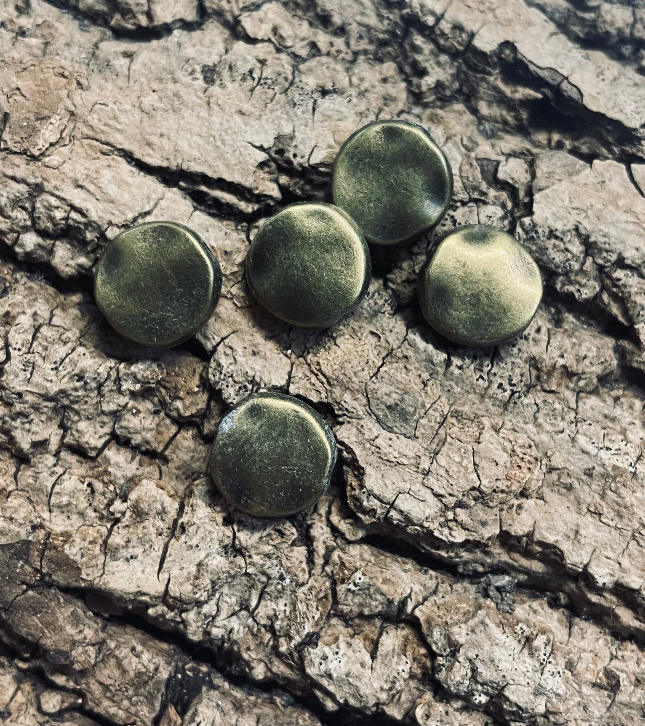 Perles en alliage de style tibétain, bronze antique (5 pces)