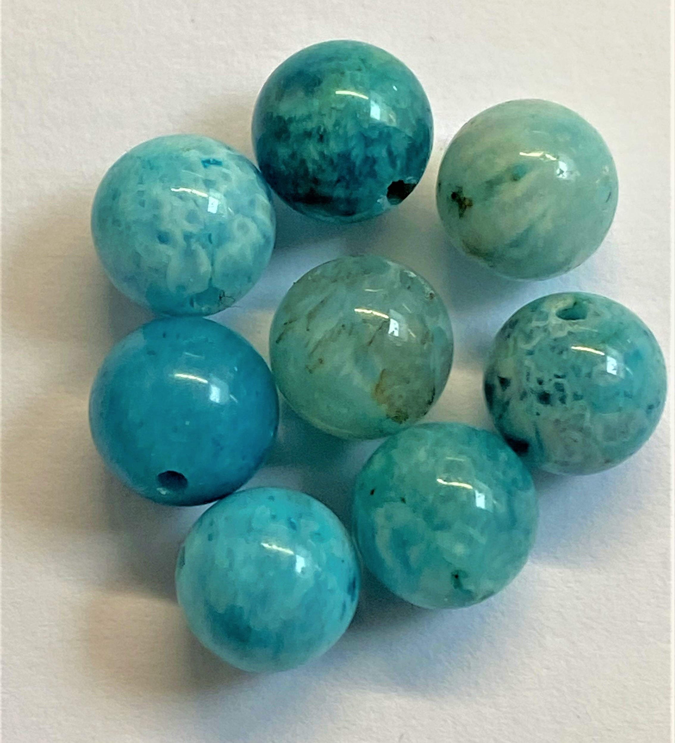 Ronde 8 - Hémimorphite de pierres précieuses naturelles   (10pces)