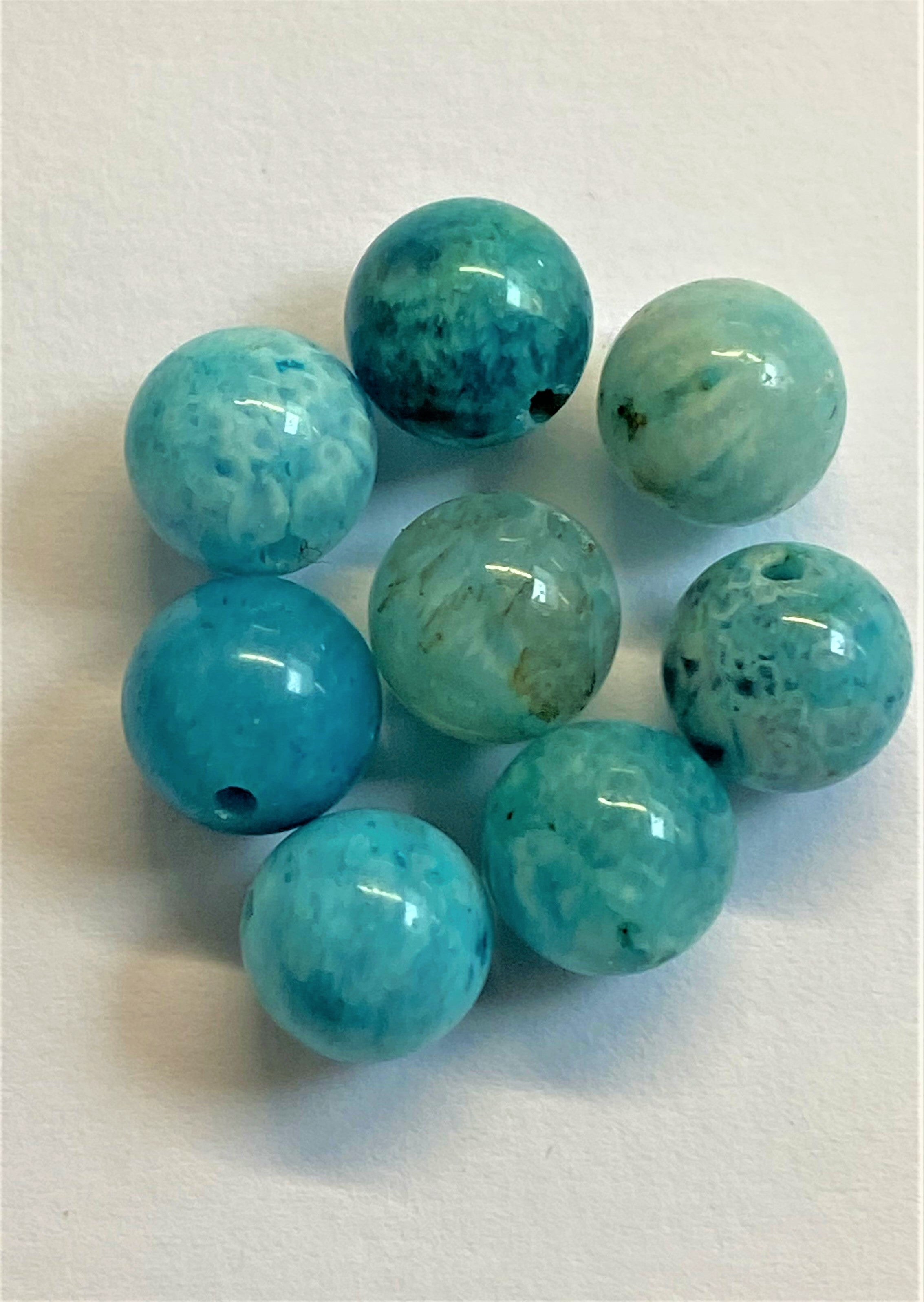 Ronde 8 - Hémimorphite de pierres précieuses naturelles   (10pces)