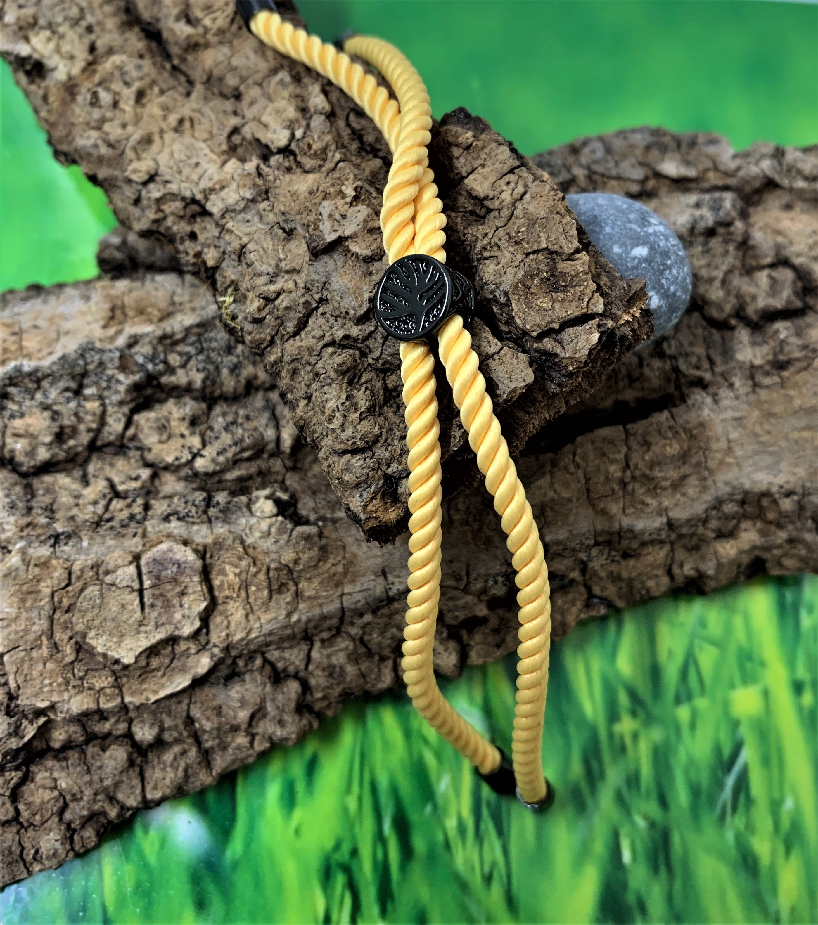 Bracelet en nylon - Jaune (1 pce)