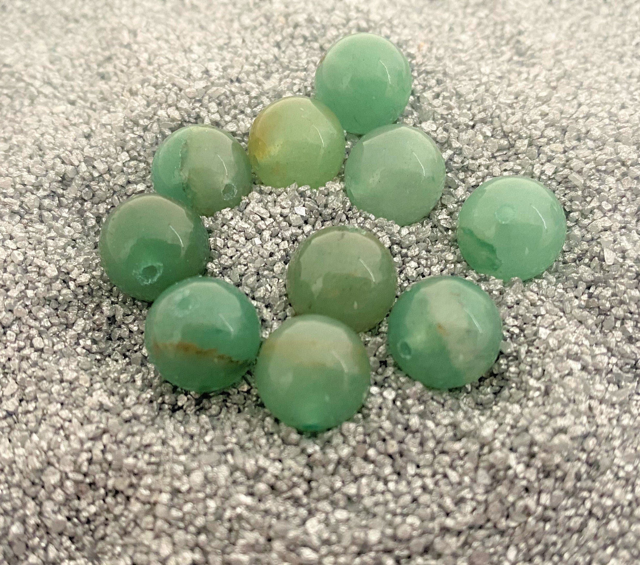 Ronde 10 -  Aventurine naturelle Verte (5 pces)